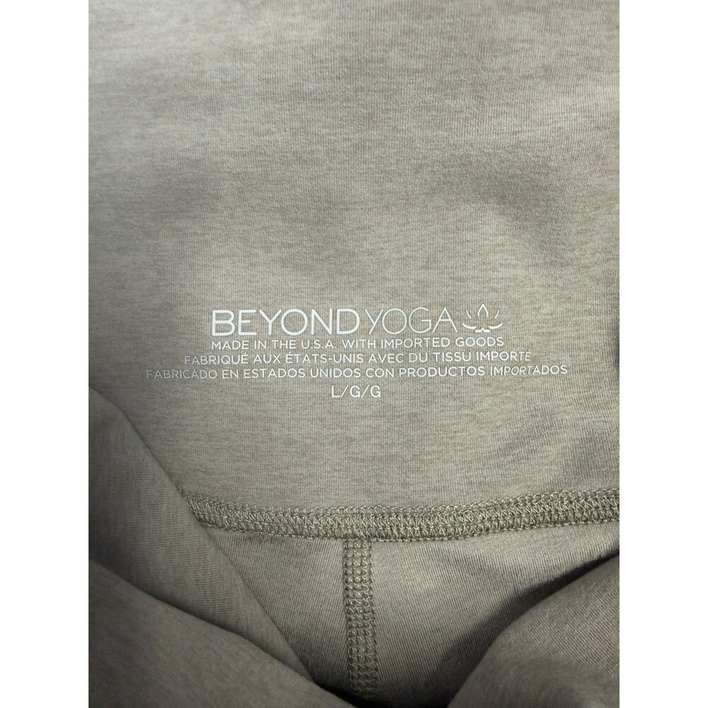 Beyond Yoga Spacedye Keep Pace Biker Shorts Women’s Size L Neutral Beige - Picture 8 of 8